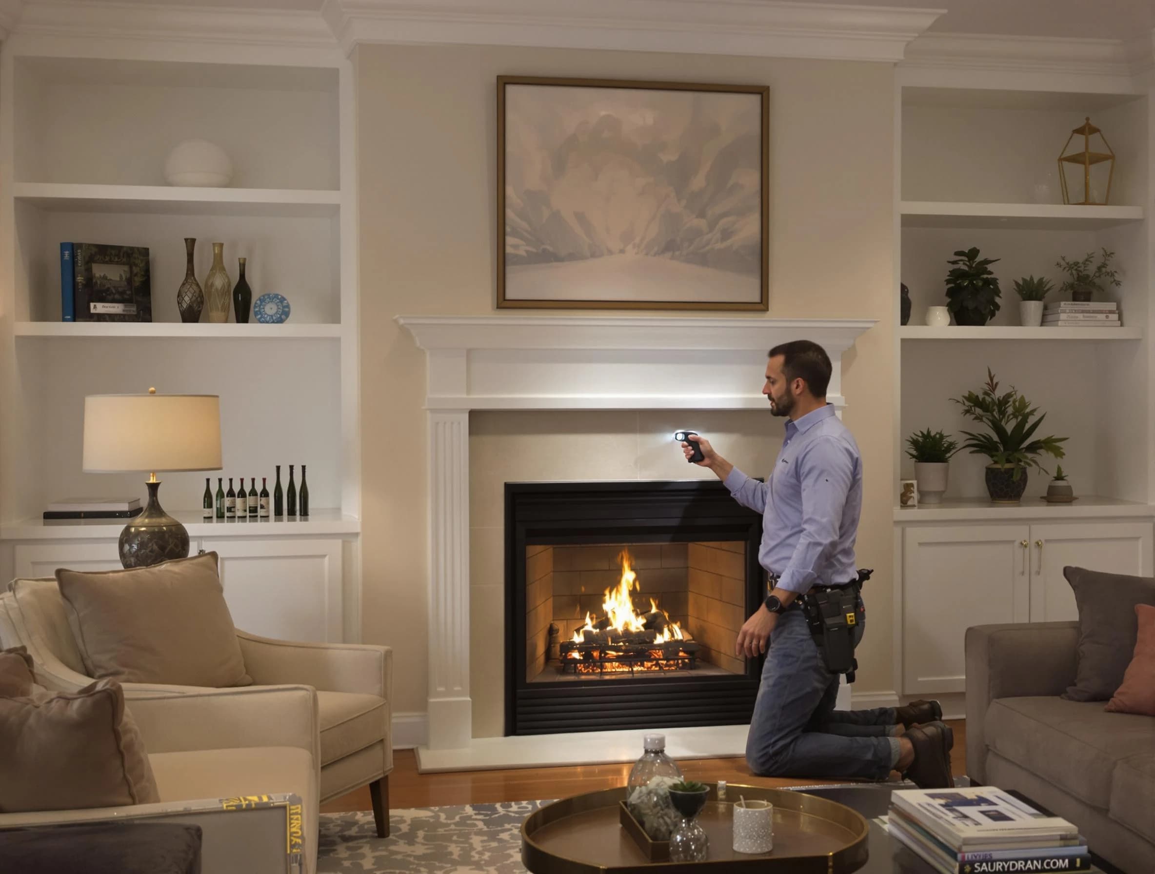 Todd Creek Chimney Sweep conducting a fireplace safety inspection in Todd Creek, CO