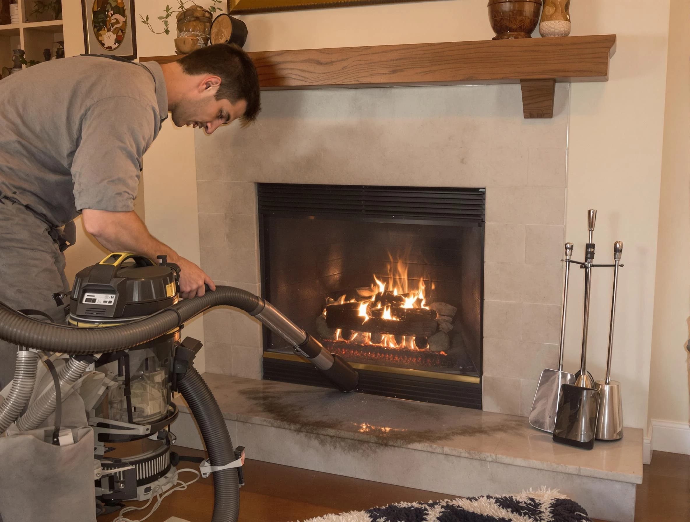 Routine fireplace upkeep by Todd Creek Chimney Sweep in Todd Creek, CO