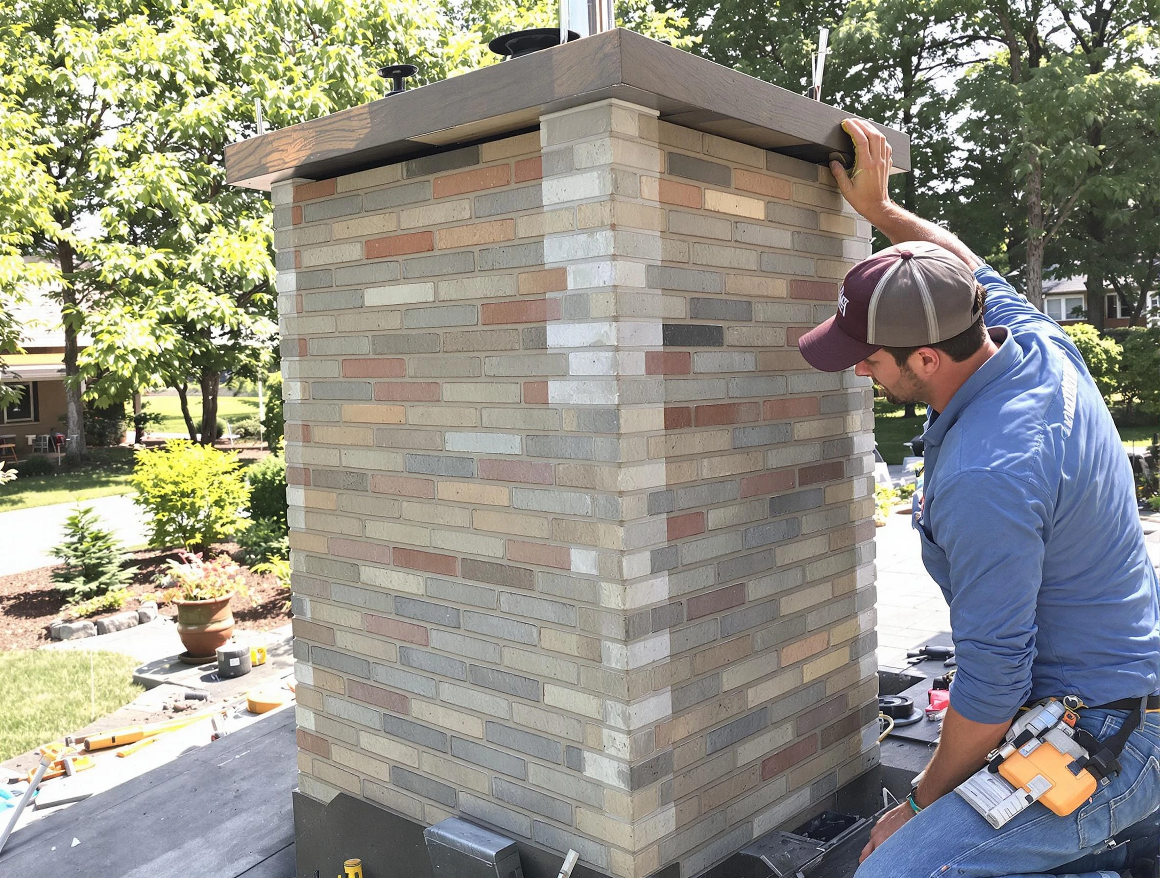 Todd Creek Chimney Sweep completing a modern chimney remodel in Todd Creek, CO