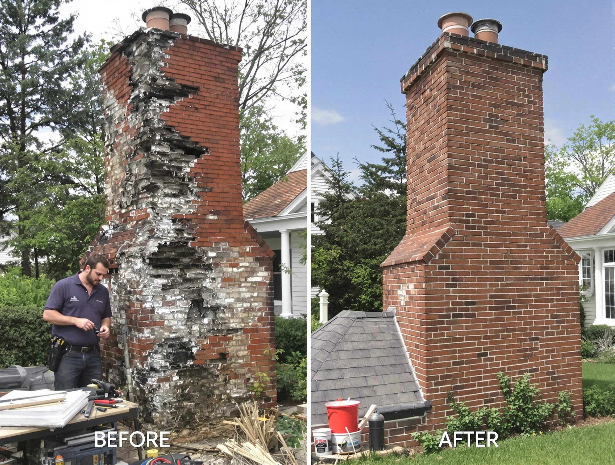 Todd Creek Chimney Sweep performing a full chimney restoration in Todd Creek, CO