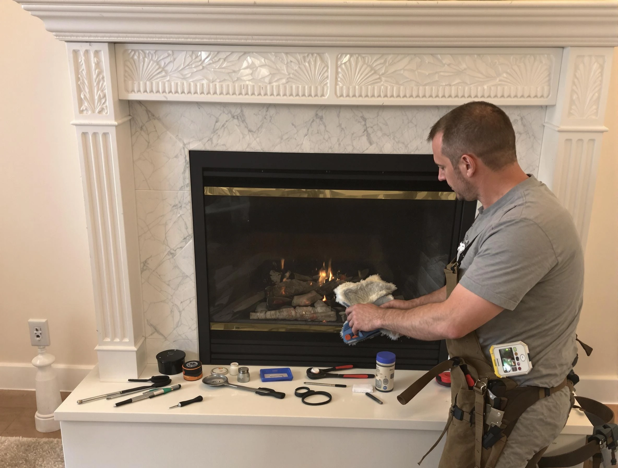 Todd Creek Chimney Sweep performing fireplace maintenance in Todd Creek, CO
