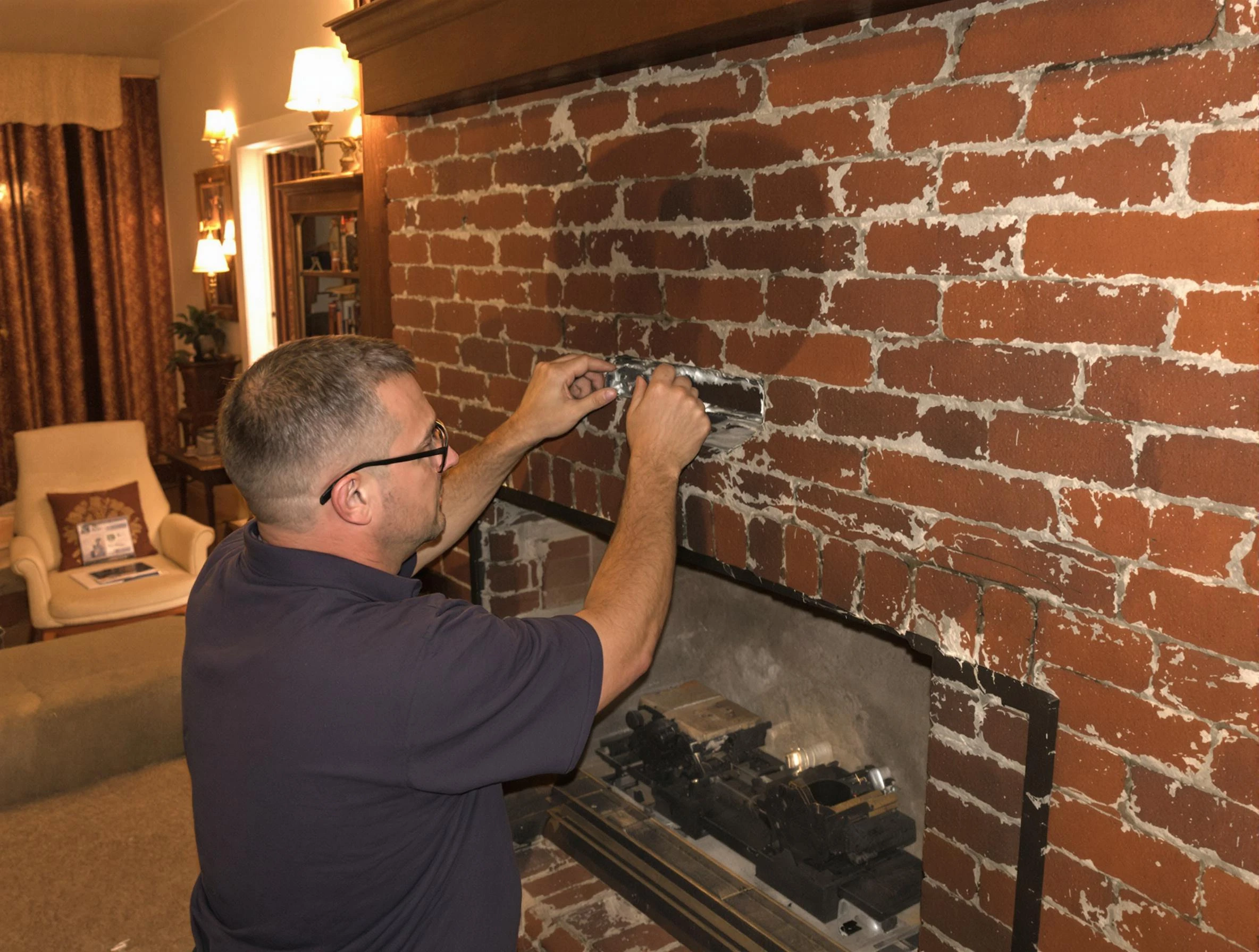 Todd Creek Chimney Sweep expert fixing a fireplace in Todd Creek, CO